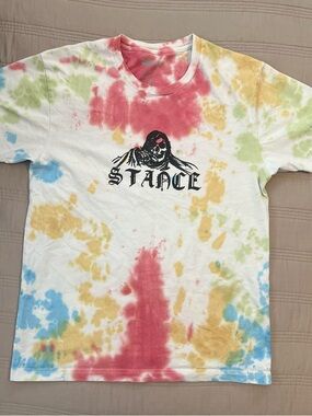 Stance Tie-Dye Graphic Crew Tee Multicolor Skull Reaper Graphic